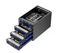 CENMATE Hybrid 2*2.5/3.5" SATA HDD/SSD+6* M / B+M Key M.2 NVMe Enclosure with Cooling Fan and USB A/C 3.2 Gen 2, Hard Drive Enclosure Support 92TB(2*22TB HDD+6*8TB 2230/2242/2260/2280/22110 SSDs)