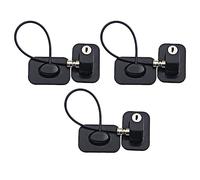 CENMEN 3X Window Restrictors with Lock Cable,No Screws Required to Avoid Damage and Protect The,Black