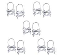 CENMEN Double Antenna Mast Clamp V-Jaw Bracket U Bolts Pipe Mounting Hardware 10 Sets for WiFi Antenna, TV Antenna