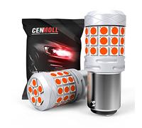 Cenmoll 1157 380 P21/5W BAY15D Led Bulb Red, Super Bright 40W 2000LM 2V-24V Canbus Error Free P21/5W BAY15D Car Bulbs for Backup Reverse Parking Light Turn Signal Brake Tail Lights, Pack of 2