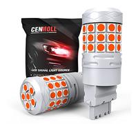 Cenmoll 3156 T25 p27W Led Bulb Red, Super Bright 40W 2000LM 12V-24V Canbus Error Free 3156 T25 p27W Led Bulb for Backup Reverse Parking Light Turn Signal Brake Tail Lights, Pack of 2