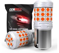 Cenmoll 382 P21W BA15S Led Bulb Red, Super Bright 40W 2000LM 12V-24V Canbus Error Free 1156 BA15S 382 P21W Car Bulbs for Backup Reverse Parking Light Turn Signal Brake Tail Lights, Pack of 2