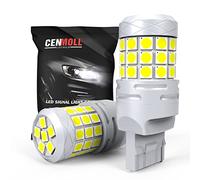 Cenmoll 582 W21W 7440 Led Bulb White, Super Bright 40W 2000LM 12V-24V Canbus Error Free WY21W 582 W21W Led Bulb for Backup Reverse Parking Light Turn Signal Brake Tail Lights, Pack of 2