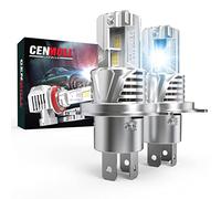 Cenmoll H4 LED Headlight Bulbs, 120W 24000LM 6000K White 600% Brightness 9003 H4 Headlight Bulbs Hi/Lo Beam Canbus Error Free All-in-One Design Xenon Halogen Replacement Conversion Kit, Pack of 2