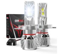 Cenmoll H4 Led Headlight Bulbs Hi/Lo Beam, 140W 36000LM 700% Brightness 360 Degree Adjustable Beam Angle 6000K Cool White H4 Headlight Bulbs 12V 24V Built-in Canbus Driver Plug & Play, Pack of 2