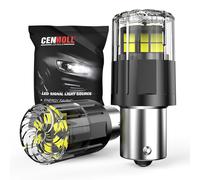 Cenmoll P21W LED Bulb White, 3200LM Super Bright 12V-24V Build-in Load Resistor 1156 BA15S 382 P21W Car Bulbs Replacement for Backup Tail Brake Turn Signal Parking DRL Lights, 2 Pack