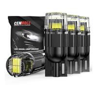 CENMOLL W5W 501 T10 LED Bulbs White, 3200LM Super Bright 12V-24V Build-in Load Resistor 194 168 T10 2825 W5W LED Bulb Replacement for Car Dome Door Map Dash Courtesy Cargo License Plate Lights, 4 Pack