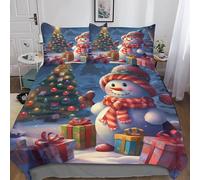cenmoo Duvet Cover Set 3D Bedding Sets Microfibre Quilt Cover with Zipper Closure 3 Piece Set Comforter Cover Double（200x200cm）