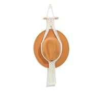CENMOO Macrame Hat Hanger - Macrame Hat Holder | Cowboy Hat Rack with Decorative Tassels for Restaurant, Living Room, Bathroom