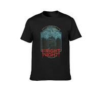 CENNA Fright Night 1985 T-Shirt Graphic Printed Tee Shirt Mens Black Shirt 3XL
