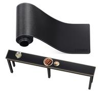 CENNBIE Console Table Cover, Black Faux Leather, Not Water Resistant, 200 x 15 cm