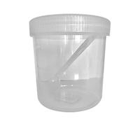 Cennet Plastic Storage Jar With Spoon - Airtight Screw Top Lids Clear Transparent Canister Pots For Food, Herb, Spices, Sweets, Kitchen Organize BPA FREE (720ML Pack of 3)