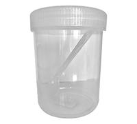 Cennet Plastic Storage Jar With Spoon - Airtight Screw Top Lids Clear Transparent Canister Pots For Food, Herb, Spices, Sweets, Kitchen Organize BPA FREE (1950ML Pack of 2)