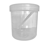 Cennet Plastic Storage Jar With Spoon - Airtight Screw Top Lids Clear Transparent Canister Pots For Food, Herb, Spices, Sweets, Kitchen Organize BPA FREE (1425ML Pack of 6)
