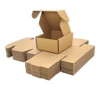 Cenoid Small Postal Boxes, 10x10x5cm Brown Postage Parcel Shipping Cardboard Boxes for Posting Shipping Delivery Packaging boxes for Small Business (Pack of 25)