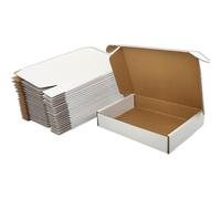 Cenoid Small Postal Boxes, 20x14x4cm White Postage Parcel Shipping Cardboard Boxes for Posting Shipping Delivery Packaging boxes for Small Business (Pack of 25)