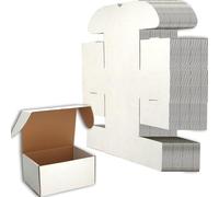 Cenoid Small Postal Boxes, 20x15x10cm White Postage Parcel Shipping Cardboard Boxes for Posting Shipping Delivery Packaging boxes for Small Business (Pack of 25)