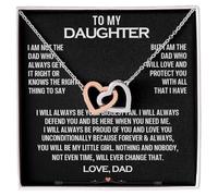 CENOVACY To My Daughter Necklace from Dad with Heartfelt Message and Elegant Box, Gift for Birthday, Graduation, Christmas and More