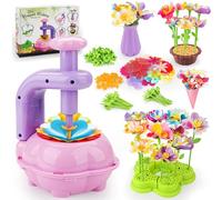 CENOVE Fabric Flower Bouquets Toys, DIY Craft Kits Toys for Kids, Flowers Market Toy, Build Your Flower Bouquet, Arts & Crafts for 4 5 6 7 8 Year Toddler Girl, Educational Activity Preschool Gifts