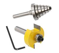 CENPEK 1/4 Inch Shank Rabbeting Router Bit with 6 Bearings Set for Multiple Depths 1/8in, 1/4in, 5/16in, 3/8in, 7/16in, 1/2in
