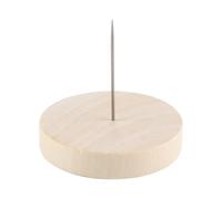 CENPEK 10 Sets Wooden Crochet Doll Display Stand Base with Metal Pin for Handmade Crochet Dolls and Felted Animals