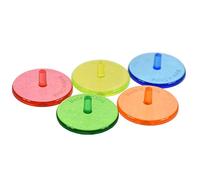CENPEK 100Pcs Sport Golf Ball Marker Value Multicolor Plastic Transparent 24mm Flat Round Assorted Color Position Mark Set