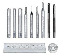 CENPEK 11Pcs DIY Leather Craft, Craft Tool Die Punch Snap kit Rivet Setter with Base for Punch Hole and Install Rivet Button