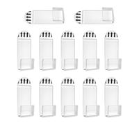 CENPEK 12pcs Vinyl Record Wall Mount Display, Self-Adhesive Vinyl Record Holder No Drill Clear Acrylic Album Storage Hanger With Tape CD Card Shelf