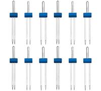 CENPEK 15 Pieces Twin Needle Stretch Machine Needles Universal Double Needle for Most Sewing Machines for Household Sewing Machine, 3 Mixed Sizes 2.0/90, 3.0/90, 4.0/90
