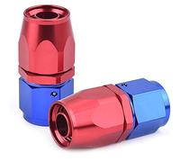 CENPEK 2 Pack 6AN Swivel Hose End Fitting Straight for Braided CPE Fuel Hose Blue Red