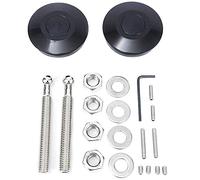 CENPEK 2 Pack Black Aluminum 2.44inch 62MM Universal Quick Release Latch Push Button Car Hood Pins Lock Clip Kit for Hood Bumper or DIY