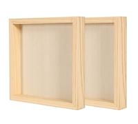CENPEK 2 Pack Wood Panels Unfinished Wood Canvas Wooden Panel Boards for Painting Pouring Arts Use with Oils Acrylics-20 * 20CM