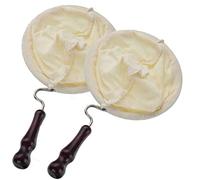 CENPEK 2 Pcs Coffee Filter Cloth Tea Filter Handmade Cafe Flannel Cloth Filter Bag Tea Strainer Coffee Sock Bag Reusable Flannel Coffee Dripper with Wooden Handle for Home Office Handmade Cafe Use