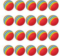 CENPEK 20Pcs Foam Golf Practice Balls - Sponge Golf Training Ball Rainbow Sponge Ball Soft for Indoor or Outdoor Training