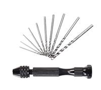 CENPEK 26Pcs Pin Vise Hand Drill, Micro Mini Twist Drill Bits Set, Precision Hand Drill Bits Rotary Tools Set for Wood Manual Work DIY Jewelry Assembling-0.5-3.0mm
