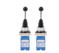 CENPEK 2pcs 22mm Cross Rocker Master Switch, 4-Way Auto-Lock/Auto-Reset, Joystick Switch Controllers 4 Position 4NO Momentary Type 150V/250V/600V Panel Mount
