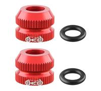 CENPEK 2PCS Bike Vacuum Tire Presta Valve Nut with Sealing Ring Bicyle Inner Tube Valve Locking Nuts for Mountain Road Bike Aluminum Alloy
