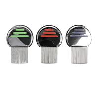 CENPEK 3 Pack Lice Combs, Flea Lice Removal Combs Head Nit Treatment, Stainless Steel Flea Lice Hair Combs Removes Headlice Dandruff Nits Ticks Eggs-Lice With Double Sided Teeth