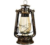 CENPEK 30cm Vintage Storm Lantern Lights Oil Lamp Burning Lantern Retro Kerosene Lamps Classic Oil Lamp Table Lanterns for Home, Garden, Camping Citronella - Bronze