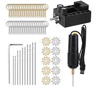 CENPEK 353Pcs Electric Resin Drill Accessories Set Handheld Mini Drill with Twist Drills Bits and Screw Eye Pins for Resin Casting Molds DIY Keychains Crafts Making