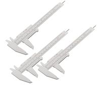 CENPEK 3Pcs Plastic Caliper 6inch Vernier Caliper Mini Sliding Caliper Dial Calipers for Tattoo Eyebrow Stencil Permanent Makeup Students Experiment Supply