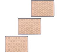 CENPEK 3pcs Silicone Baking Mats Macaron Cookie Sheet, Non Stick Oven Tray Liners for Macaroons/Cake/Pizza/Bread Making, 42x29.5cm