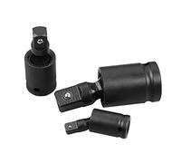 CENPEK 3Pcs Wobble Socket Adapters Universal Joint Swivel Socket Set, 1/4 Inch Hex Shank to 1/4 3/8 1/2 Square Socket Drives