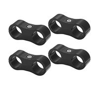 CENPEK 4 Pack 6AN Hose Separator Clamp Fuel Line Aluminum Fitting Adapter - Black Mounting Clamps Suitable for All 3/8 Hoses