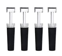 CENPEK 4 Pcs Wine Stopper Vacuum Pump Kits Silicone Wine Bottle Stopper With Built-in Vacuum Wine Saver Pump Keep Wine Fresh Sealing