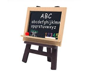 CENPEK 4Pcs Dollhouse Decoration Accessories Miniature Wooden Easel Miniature Chalkboard Miniature Art Supplies for Doll 1:12 Miniatures Play Set