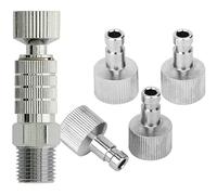CENPEK 5 Pieces 1/8 Inch Female Connectors and Male Adapters Adjustment Control Valve Airbrush Accessories for Air Compressor and Airbrush Hose