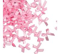 CENPEK 500 Pieces Pink Satin Ribbon Bows Mini Bows for DIY Craft Wedding Decoration Card Making Embellishments Assorted Color(3.8x3.2cm)