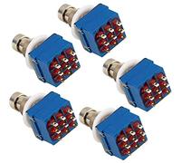 CENPEK 5Pcs 9 Pin 3PDT Effector Button Brush Box True Bypass Guitar Effects Pedal Box Stomp Foot Metal Switch