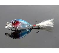 CENPEK 5pcs Luya Bait 4.5cm/4g Micro-submersible Hard Bait Blood Tank Hook with Tail Feathers Artificial Bait Bionic Fake Bait
